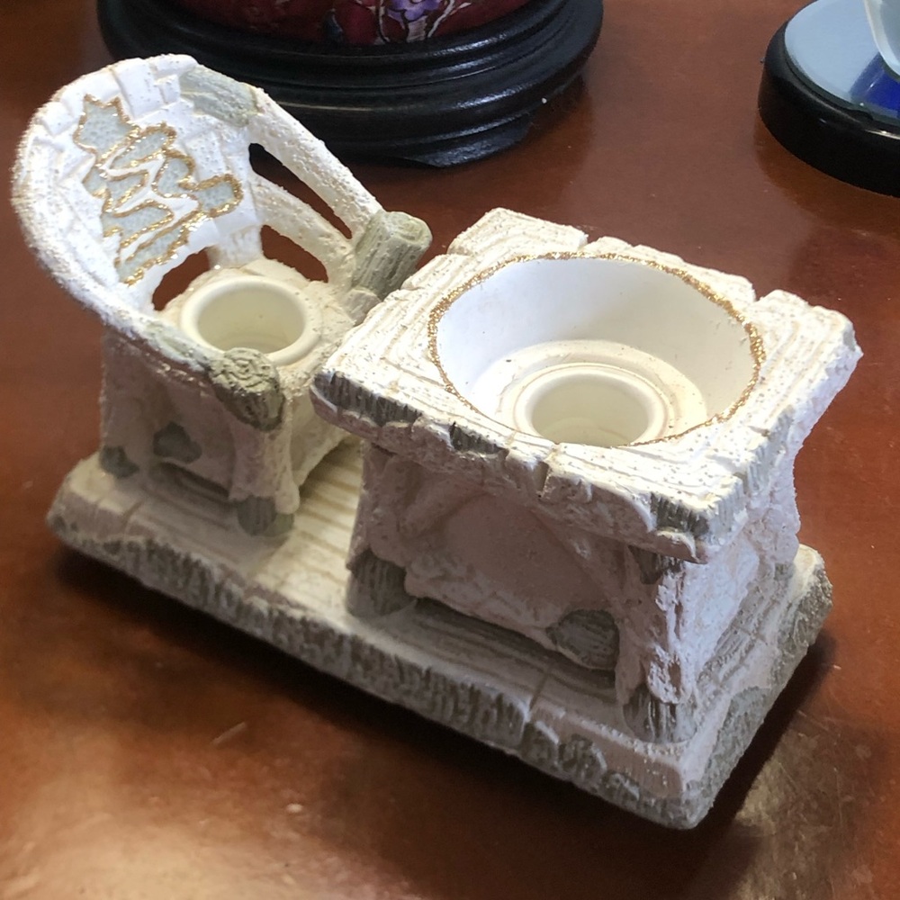 Whimsical Miniature Furniture Candle Holder – Cottagecore Resin Decor